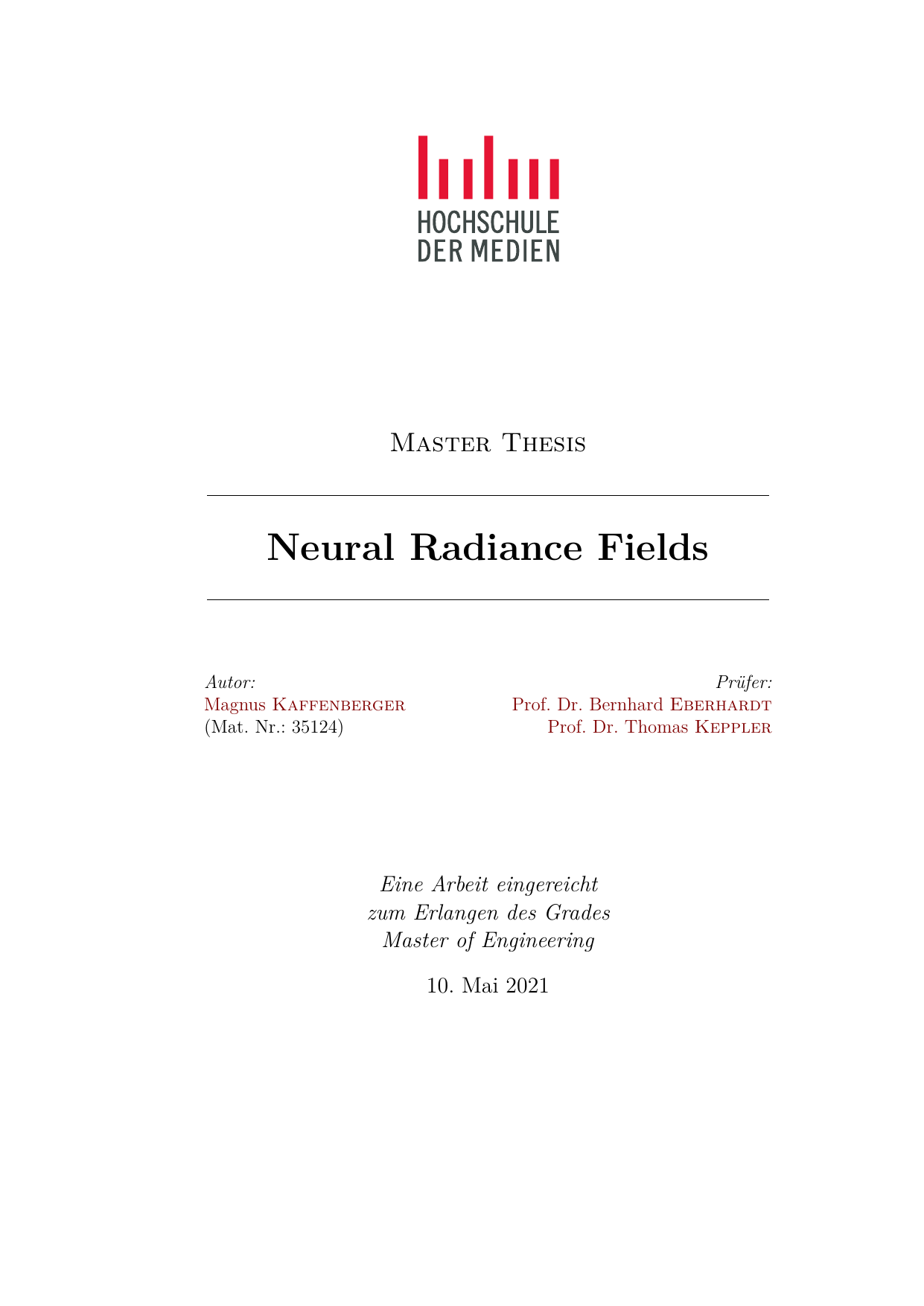 Neural Radiance Fields